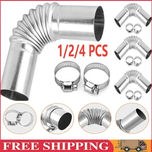 24mm Elbow Pipe Air Diesel Parking Heater Exhaust Connector w/Clamps For Webasto - Picture 1 of 19