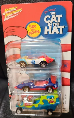 Johnny Lightning The Cat In The Hat Movie Diecast Car 3 Pack 2003 Dr. Seuss - Image 1 of 2