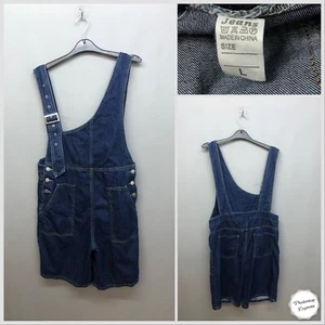 Salopette Jeans Navy Denim Playsuit XS Cinturino Regolabile - Foto 1 di 8