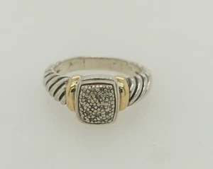 Anillo BJC Samuel Benham Plata Esterlina 18K Racimo Diamantes Talla 7.25 - Imagen 1 de 6