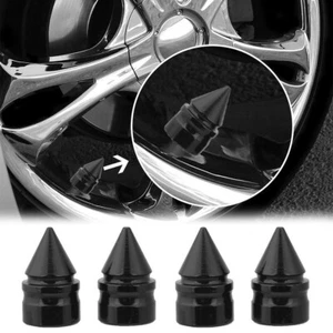 4Pcs Black Auto Car Wheel Tyre Valve Stems Screw Cap Air Dust Cover Accessories - Picture 1 of 11