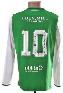 HIBERNIAN EDINBURGH 2020/2021 HOME FOOTBALL SHIRT L LONG SLEEVE #10 - Picture 1 of 12