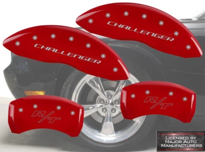 Dodge "Challenger RT" SE 2009-2010 delantero trasero rojo MGP cubierta de pinza de disco de freno Foto 1 de 4
