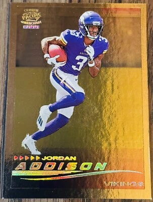 2023 Panini Zenith - Jordan Addison RC - 2000 Crown Pacific Revolution Vikings - Image 1 of 2