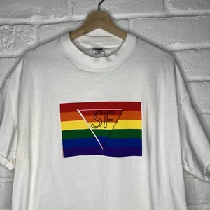 Sarasota Florida Gay Pride Flag Vintage T Shirt 90s - Picture 1 of 5