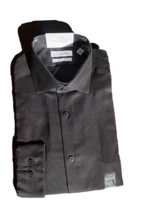 Calvin Klein Steel + Slim Fit Black Dress Shirt- 16 32/33 NWOT - Picture 1 of 6