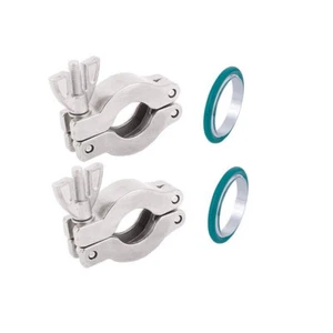 2 set morsetto sottovuoto KF25 in alluminio e anello di centraggio in alluminio 304 e o-ring FKM - Foto 1 di 7