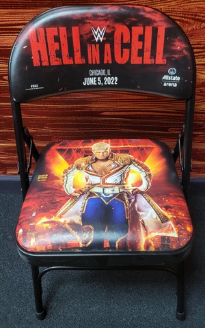 2022 WWE Hell In A Cell CODY RHODES Custom Exclusive Chair CHICAGO, IL Cover