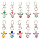  10 Pcs Guardian Angel Keychain Backpack Tote Alloy Ring Memorial Gifts Bride