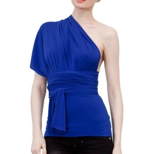 VON VONNI Women's Royal Transformer Wrap Top VVT001 NWT - Picture 1 of 2