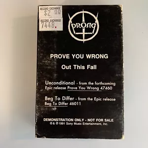 Prong Prove You Wrong Promo (Cassette) Single - Picture 1 of 2