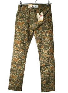 Levis Boys 510 Skinny Fit Jeans Pants 10R Skinny Leg Olive Camo W25XL25 NWT - Picture 1 of 7
