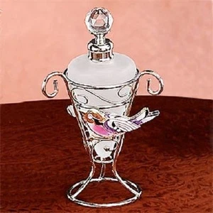 2x schöne Rotkehlchen liebenswert rot klassisch Parfum Flakon Kristall Schmuck (2 Stück) - Bild 1 von 1