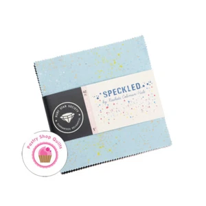 Moda SPECKLED NEW Metallic Ruby Star CHARM PACK 42 Squares - - Picture 1 of 3