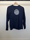 Nike Basketball Shirt Youth Extra Large Blue Long Sleeve Logo Spell Out 18-20