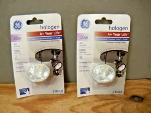 GE Halogen 20w Mr16 BAB/CG 12 Volts Floodlamp Qty=2 per Order - Picture 1 of 6