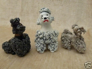 3 FIGURINE CANE BARBONCINO SPAGHETTI VINTAGE GIOCOSE Q260 grigio nero bianco - Foto 1 di 11
