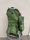 Osprey Poco AG Premium Child Carrier with Sun Shade Hiking Backpack Green Used