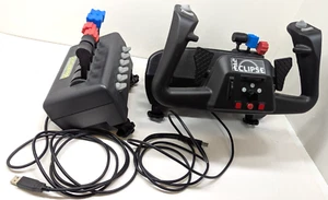 CH Throttle Quadrant & Eclipse Yoke Flight Control USB 300-133, 200-616 (Funziona) - Foto 1 di 24