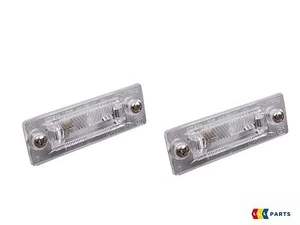 GENUINE VW JETTA PASSAT CADDY TRANSPORTER REAR LICENSE PLATE LIGHT LENS COVERS - Picture 1 of 3