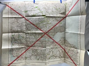 Mapa Segunda Guerra Mundial Alemania 1944 Essen Mannheim 26 x 35" Oficina de Guerra Doble Cara Primera Edición - Imagen 1 de 17