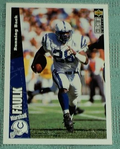 1996 MARSHALL FAULK FOOTBALL CARD #91 INDIANAPOLIS COLTS - Picture 1 of 6