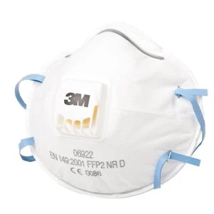 3M Beatmungsgerät Einweg Gesichtsstaubmasken montiert Kühldurchflussventil 06922 - Box 10 - Bild 1 von 1
