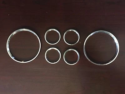 81-88 Monte Carlo SS El Camino Malibu Polished Aluminum Gauge Bezel Rings Set - Image 1 of 3