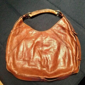 Yves Saint Laurent Mombasa One Schultertasche Braun Leder Handtasche Horn mit Metall - Bild 1 von 14