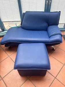 Tagesbett Nicoletti Echtleder mit Hocker - Bild 1 von 9