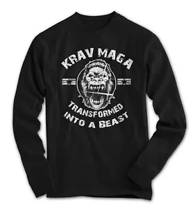 T-shirt uomo a maniche lunghe Krav Maga Transformed into Beast TB14720HD - Foto 1 di 1
