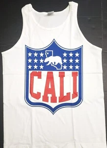T-Shirt CALI Tank Top California Republic 100 % Baumwolle Herrenweste weiß neu - Bild 1 von 2