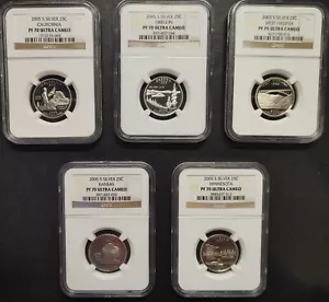 USA 2005-S Silver Proof Statehood Quarter Set NGC PF70UC - Picture 1 of 7
