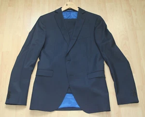 Herren-Anzug CINQUE Gr. 94 schlank blau marine Schurwollemix zeitlos Basic - Bild 1 von 8
