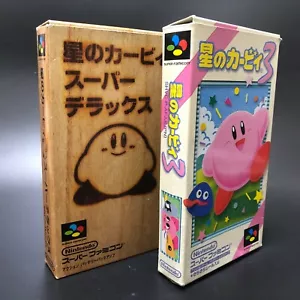 Set 2 Spiele Kirby 3 Kirby Super Deluxe Super Famicom SFC Japan JP SNES Set - Bild 1 von 12