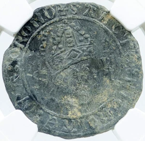 1485-1530 BURY ST EDMUNDS England BOY BISHOP LeadToken FESTIVAL Coin NGC i117855 - Picture 1 of 4
