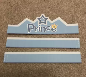 10 Prince Card Crowns Party Hat Making Make Your Own Birthday Crown - Picture 1 of 2