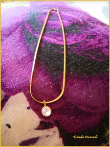 PRECIOSO COLLAR CON UN CIRCONIO EN ORO AMARILLO PARA MUJER CON ESTILO - Imagen 1 de 3