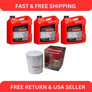 OEM Motorcraft 10W-30 Engine Oil Filter Kit For Ford 6.7L Powerstroke Diesel SD - Picture 1 of 7