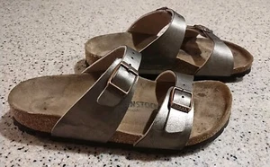 BIRKENSTOCK Arizona Metallic Gold Soft Footbed Women's Sandals Size 36 - Picture 1 of 11