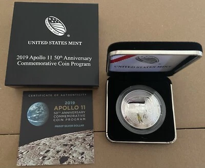 2019 P Apollo 11 50th Anniversary Uncirculated Silver Dollar Coin Program - Image 1 of 3