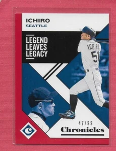 2019 Panini Chronicles Legend Leaves Legacy # 18 Ichiro Red Parallel #ed/99 - Bild 1 von 2
