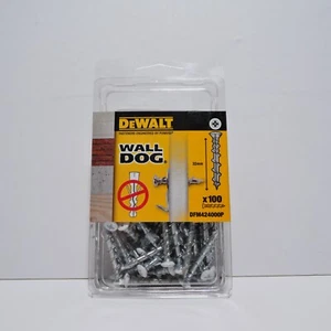 DeWALT 32mm Wall Dog Countersunk Screw Anchors, White 100 Pack (DFM424000P) - Picture 1 of 3