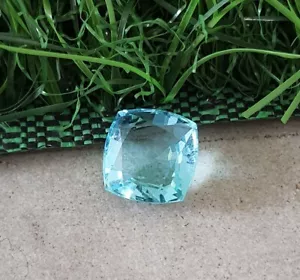 7.94Ct Flawless Sky Blue Paraiba Tourmaline Lab Grown Cushion Cut Loose Gemstone - Picture 1 of 8