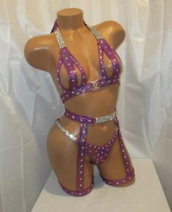 Conjunto de 3 piezas de ropa de baile exótica nuevo nunca usado - Imagen 1 de 2
