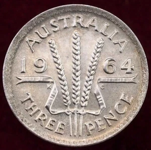 Australia Threepence 1964 - Queen Elizabeth II (K2305) - Imagen 1 de 2