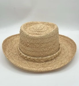 Dorfman Pacific Original Raffia Strohhut S/M Webband Strand Golf Sonne Spaß - Bild 1 von 7