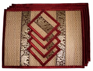 Hand-Woven Wicker Reed Placemats Coaster Set Eco-Friendly Alternative to Plas... - Picture 1 of 1