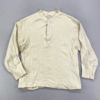 VTG Military Type 1 Winter Undershirt Size L Wool/Cotton 1953 Long Sleeve Henley - Image 1 of 4
