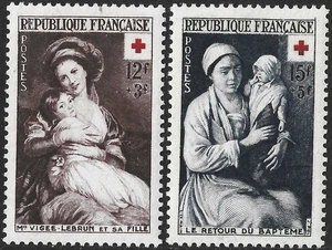 Juego Cruz Roja Francia 1953 - SG.1191/1192 Como Nuevo (Bisagras) Cat: £31 - Imagen 1 de 2